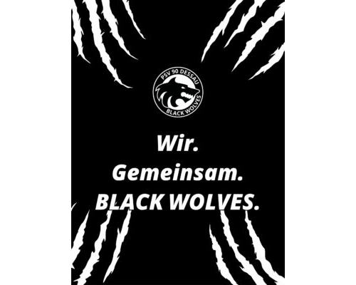 Mobil Hintergrund – Black Wolves mit Spruch (3:4)